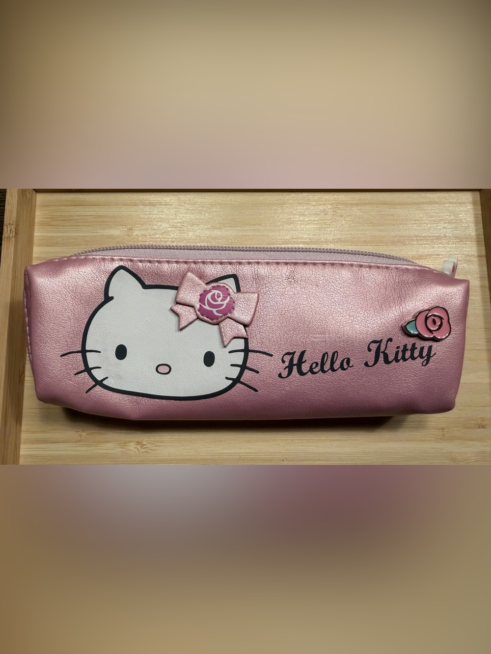 Sanrio Hello Kitty Pink Pencil Case Makeup Cosmetic Bag Kawaii Organizer